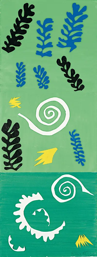 Composition Green Background Henri Matisse